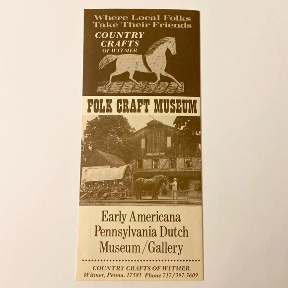 Vintage Folk Craft  Museum Pennsylvania Dutch Gallery Travel Brochure Americana - Picture 12 of 12